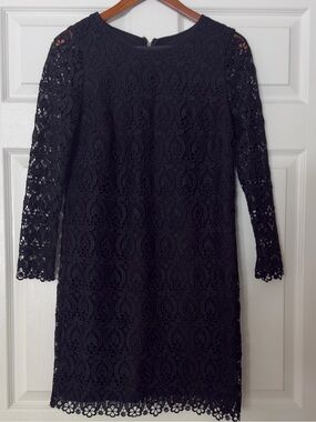 Club Monaco Black Lace Long-Sleeve Sheath Dress